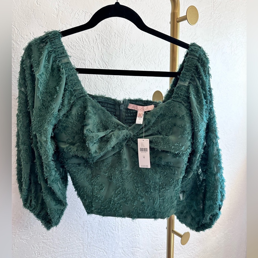 Anthropologie Green top-NWT